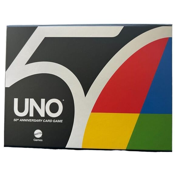 UNO 50th Anniversary Edition Card Game Featuring Commemorative Coin & Ca… - Picture 1 of 12